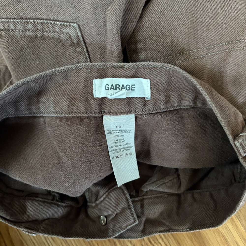 Garage 00 Wide Leg Brown Carpenter-Style Pants - Picture 2 of 6